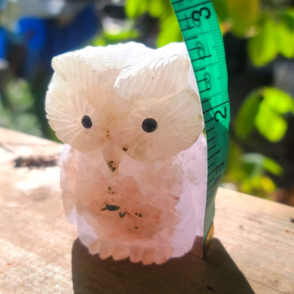 Kharma by Avelon Other - Cute raw Amethyst owl hancarved crystal 3" tall